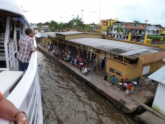 Chegando em Codajás, última parada antes de Manaus, no Amazonas
